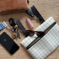 Mini Clutch - Green Vichy