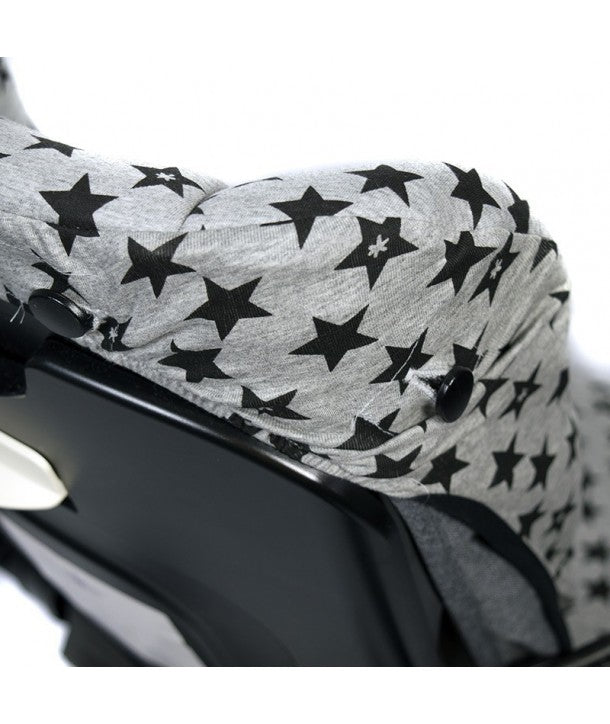 bugaboo bee3 seat fabric black Padded Cover for Bugaboo® Bee 3, Bee 5 & Bee 6- Fun Black Star – Dal & Ilu
