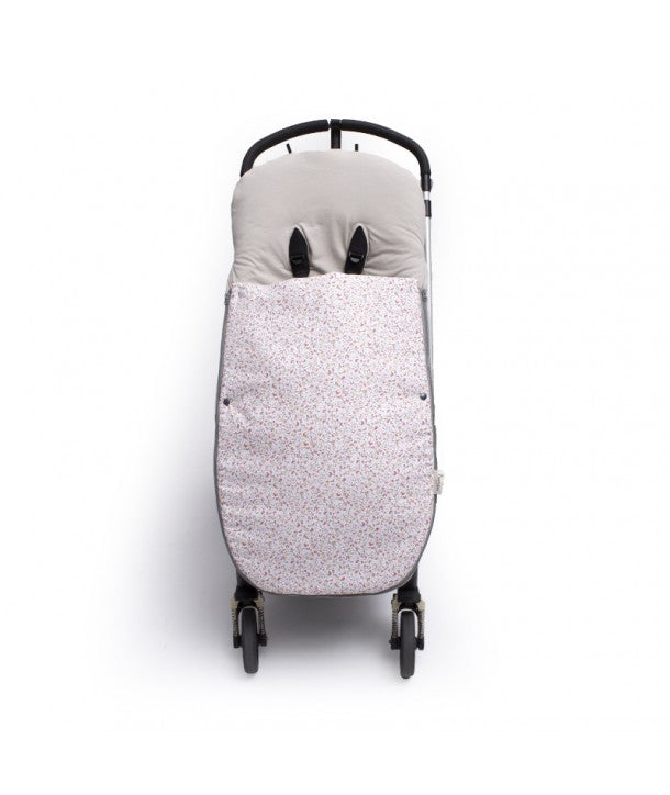 Universal Cotton Footmuff for Pushchair - Tiny Flowers